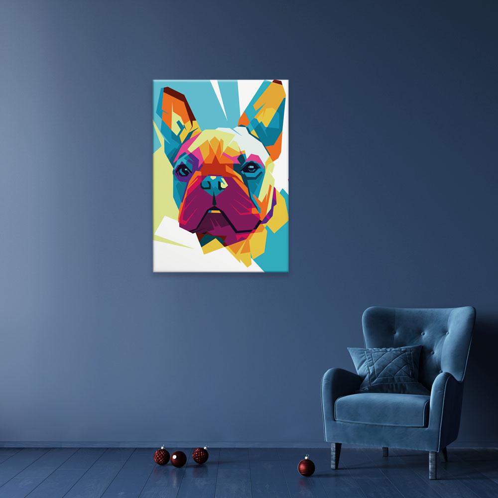 Rainbow Pop Art Frenchie Canvas Print wall art product E setiawan / Shutterstock