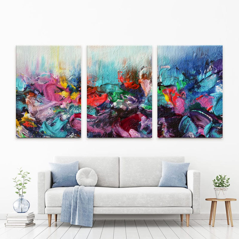 Rainbow Smear Trio Canvas Print wall art product Rudchenko Liliia / Shutterstock