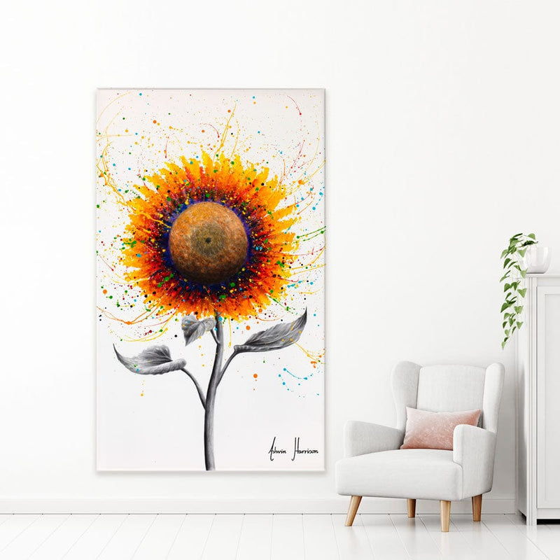 Rainbow Sunflower Canvas Print wall art product Ashvin Harrison