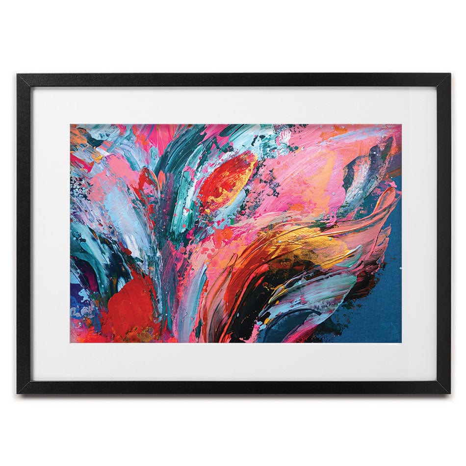Red And Pink Abstract Framed Art Print wall art product Anna Selina / Shutterstock