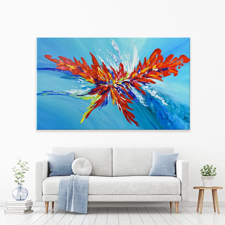 Red Passion Flower Canvas Print wall art product Olga Tkachyk