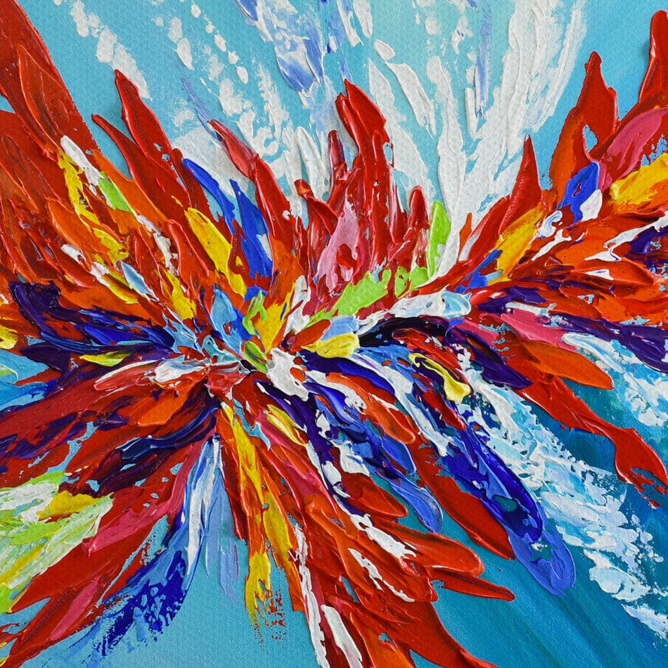 Red Passion Flower Canvas Print wall art product Olga Tkachyk