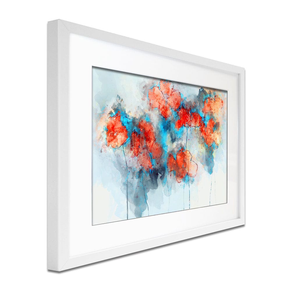 Red Poppy Splash Framed Art Print wall art product Nithid / Shutterstock