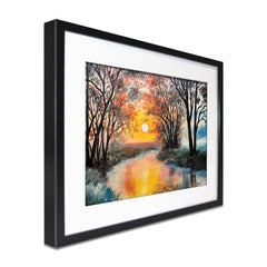 River In The Evening Sun Framed Art Print wall art product Fresh Stock / Shutterstock
