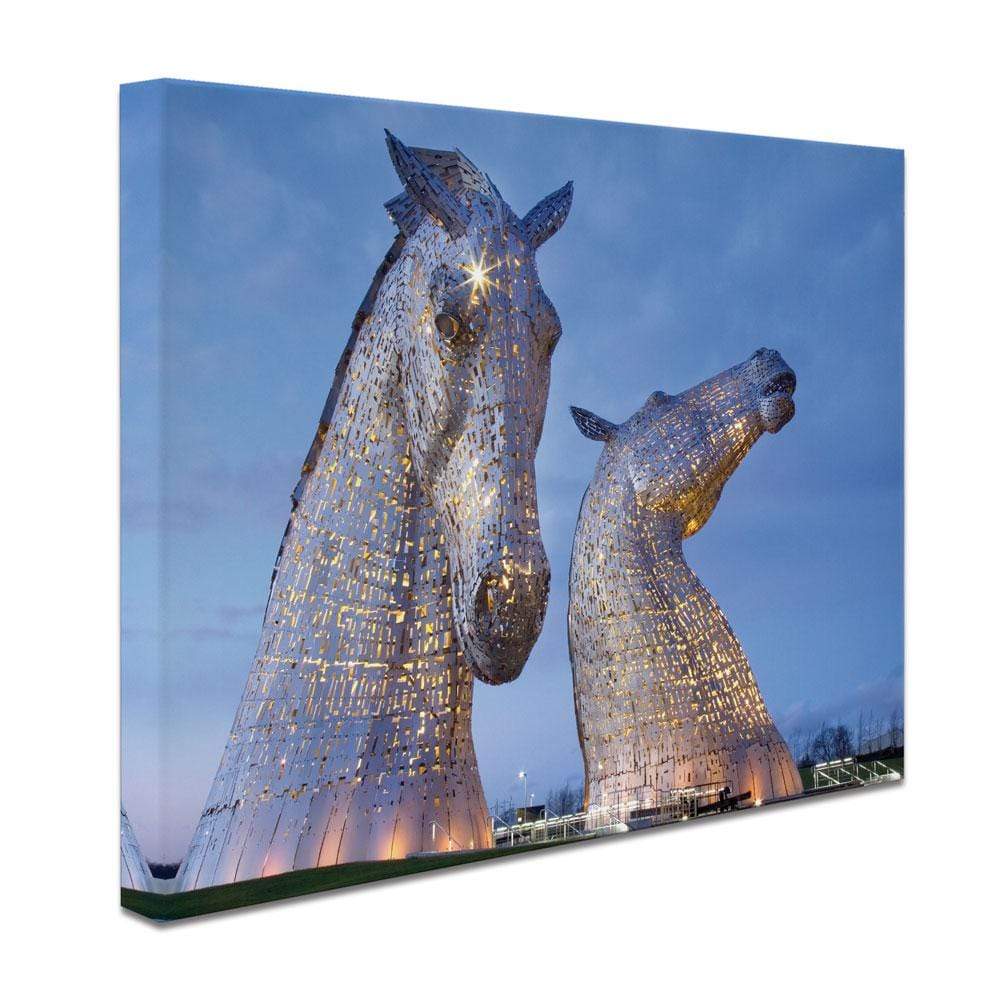 Scotland Kelpies At Night Canvas Print wall art product Gavin Ritchie / Shutterstock
