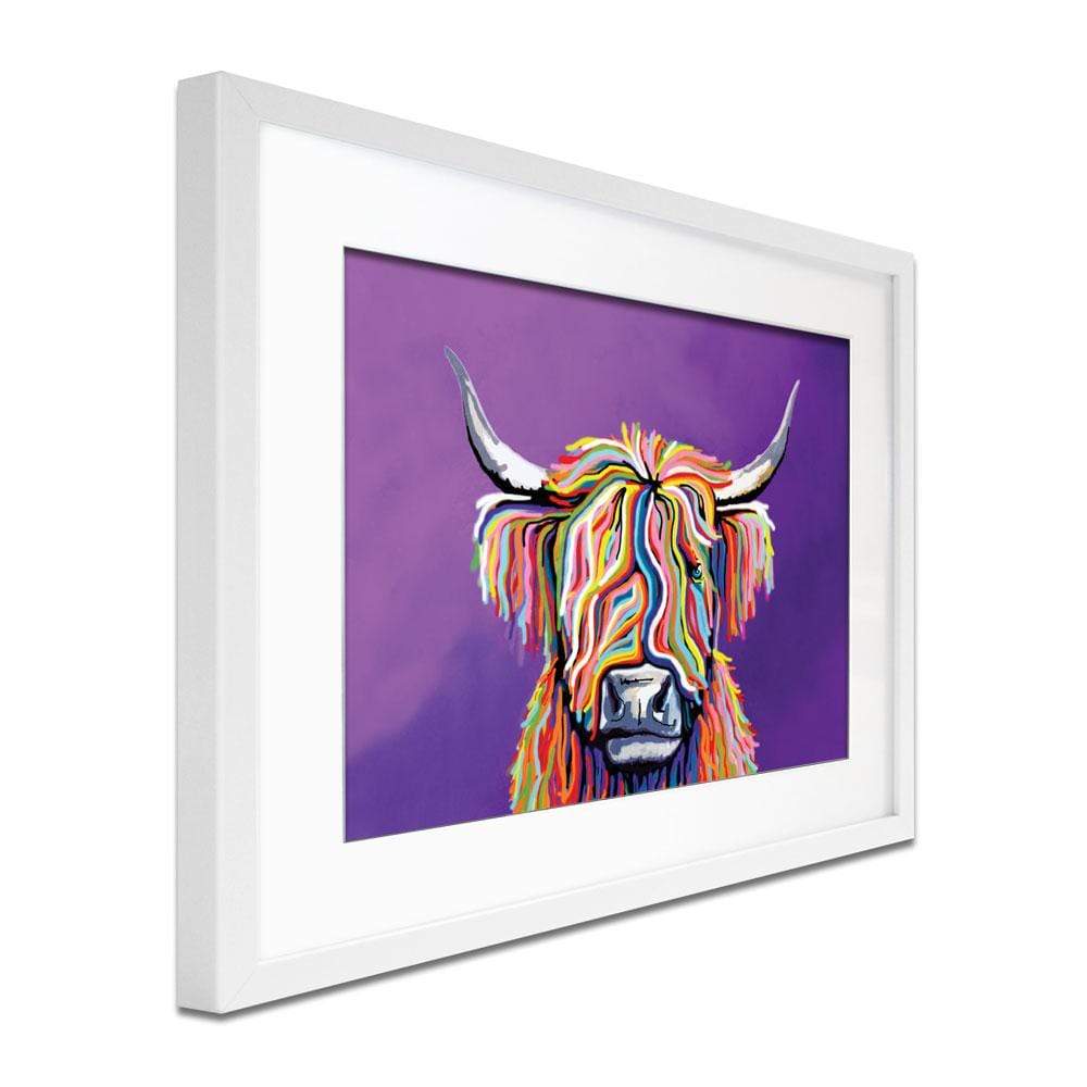 Scottish Coo Framed Art Print wall art product Art Print Shop
