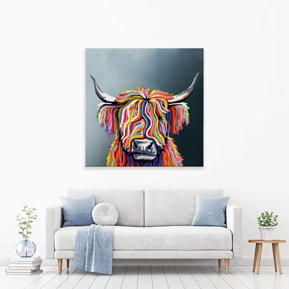 Scottish Highland Coo Canvas Print wall art product J Merritt / Independent