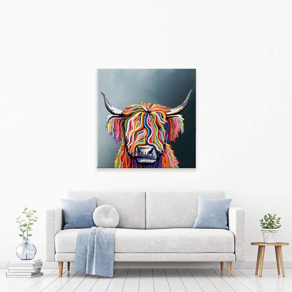 Scottish Highland Coo Canvas Print wall art product J Merritt / Independent
