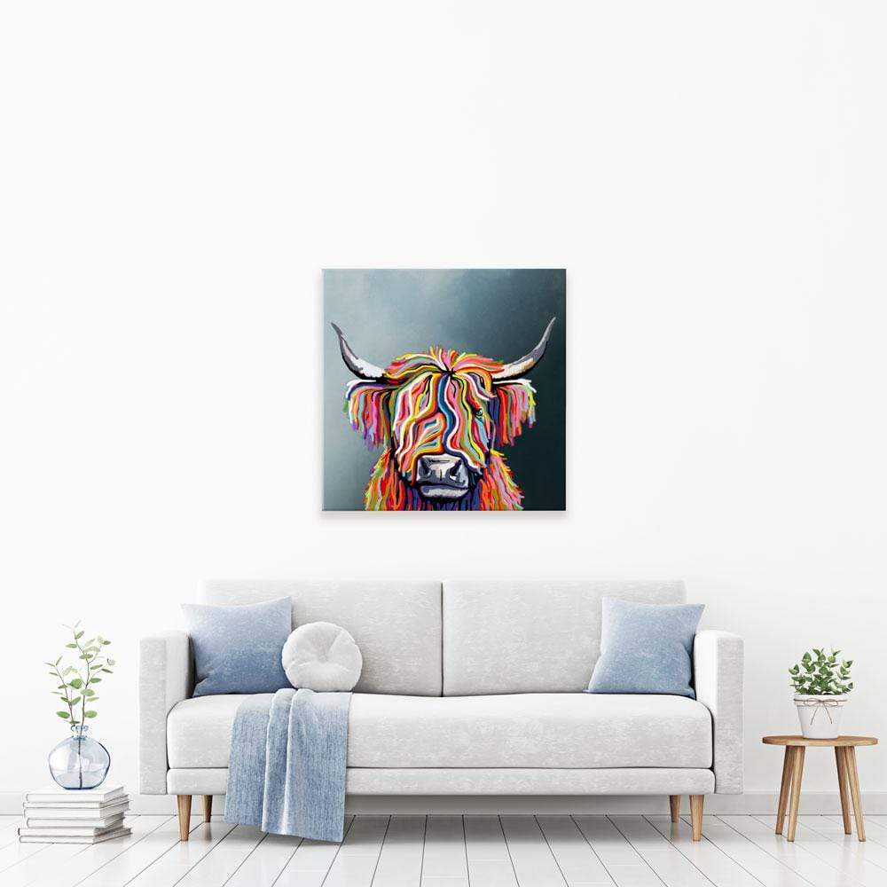 Scottish Highland Coo Canvas Print wall art product J Merritt / Independent