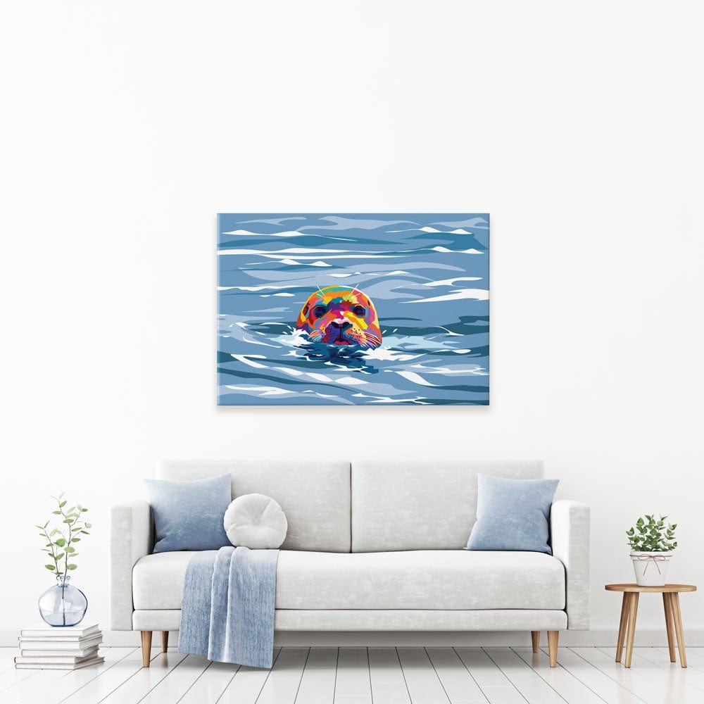 Seal In The Water Canvas Print wall art product adisetia / Shutterstock