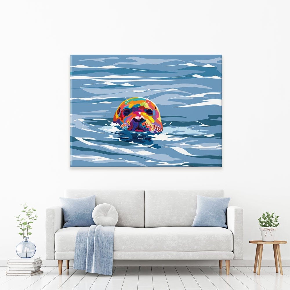 Seal In The Water Canvas Print wall art product adisetia / Shutterstock