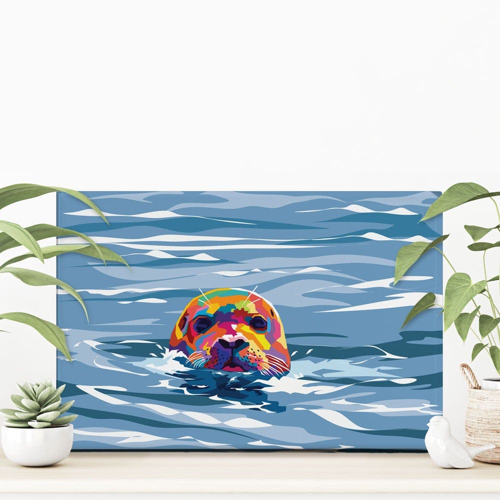 Seal In The Water Canvas Print wall art product adisetia / Shutterstock