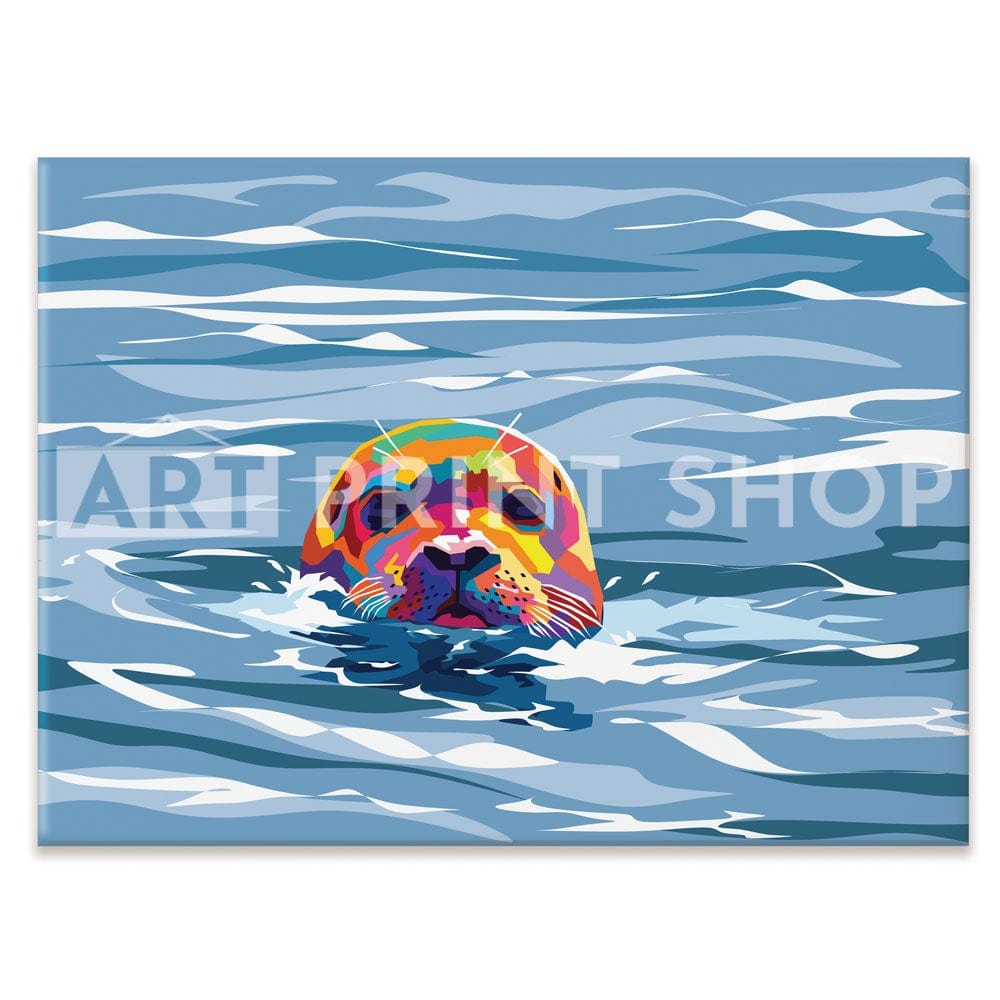 Seal In The Water Canvas Print wall art product adisetia / Shutterstock