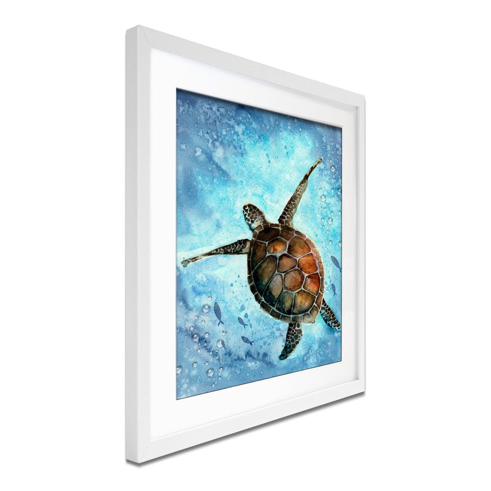 Swimming Turtle Framed Art Print wall art product Tarasova Mariya / Shutterstock
