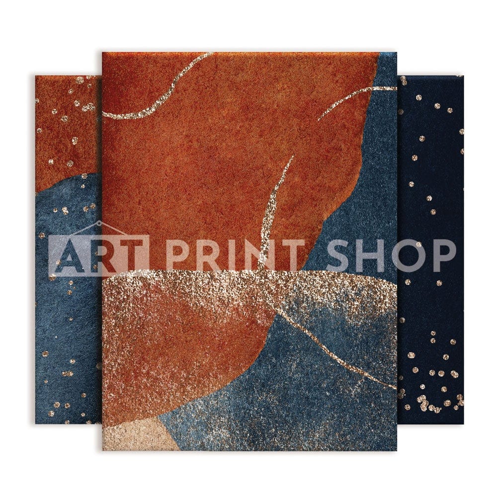 Terracotta Abstract Trio Canvas Print wall art product VerisStudio / Shutterstock