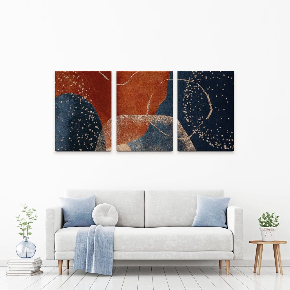 Terracotta Abstract Trio Canvas Print wall art product VerisStudio / Shutterstock