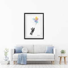 The Bear And The Balloons Framed Art Print wall art product Ashvin Harrison