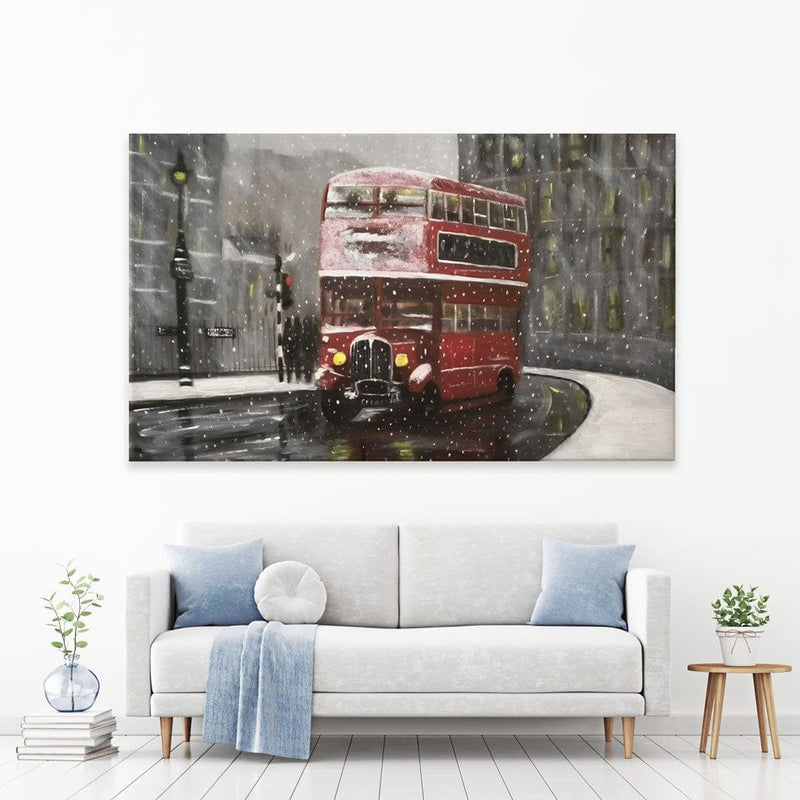 The Bus Home Canvas Print wall art product Finbar Stevens