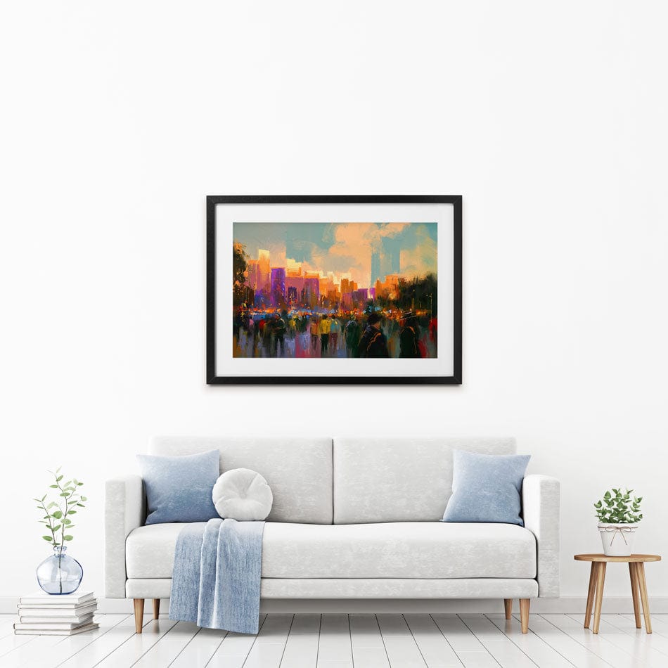 The City Of People Framed Art Print wall art product Tithi Luadthong / Shutterstock