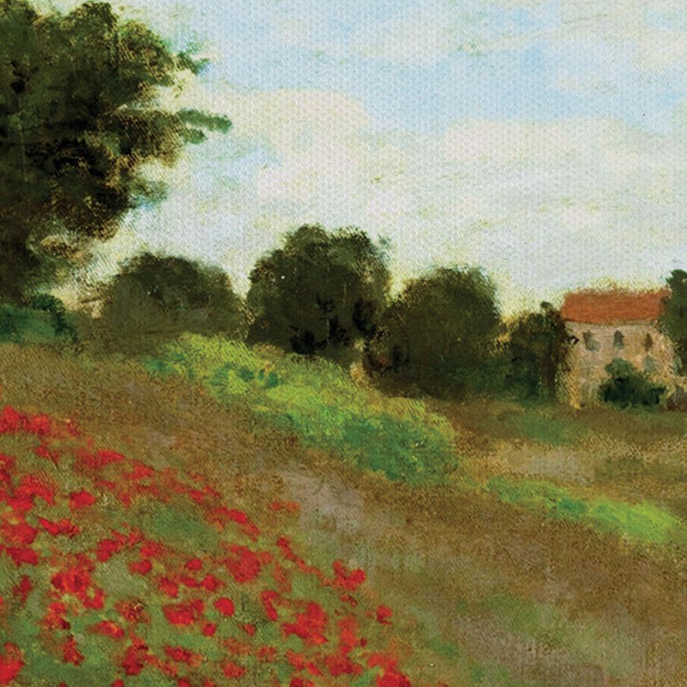 The Poppy Field Canvas Print wall art product Claude Monet