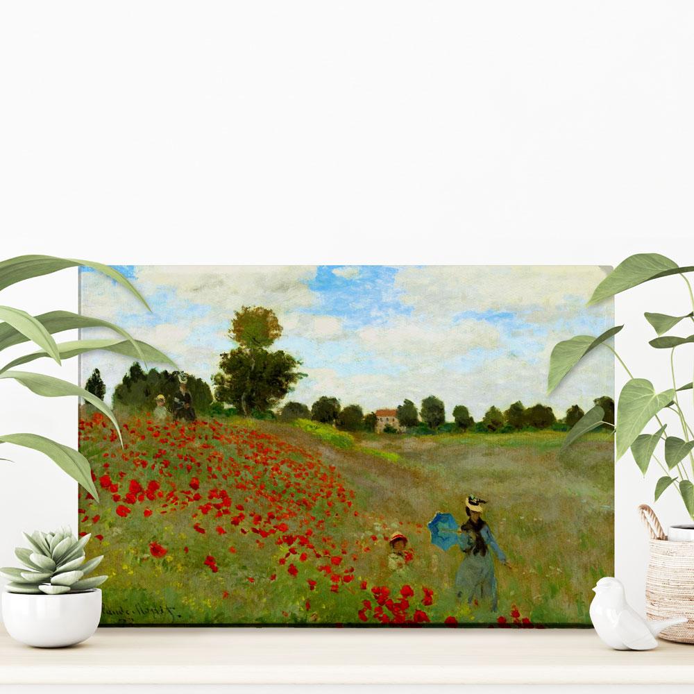The Poppy Field Canvas Print wall art product Claude Monet