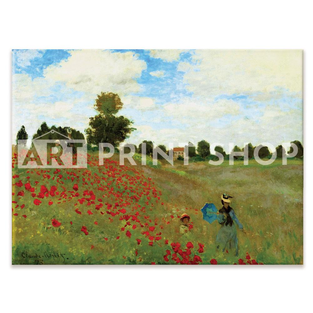 The Poppy Field Canvas Print wall art product Claude Monet