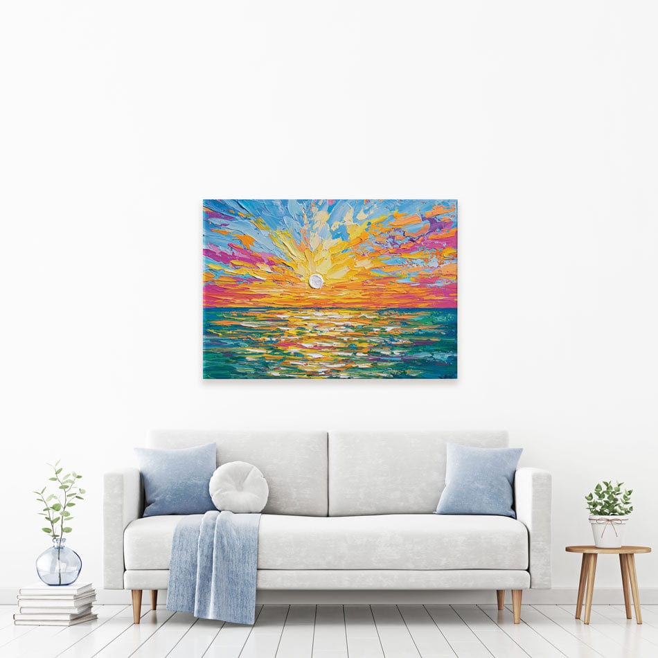 The Sun Is Setting Canvas Print wall art product Olga Tkachyk