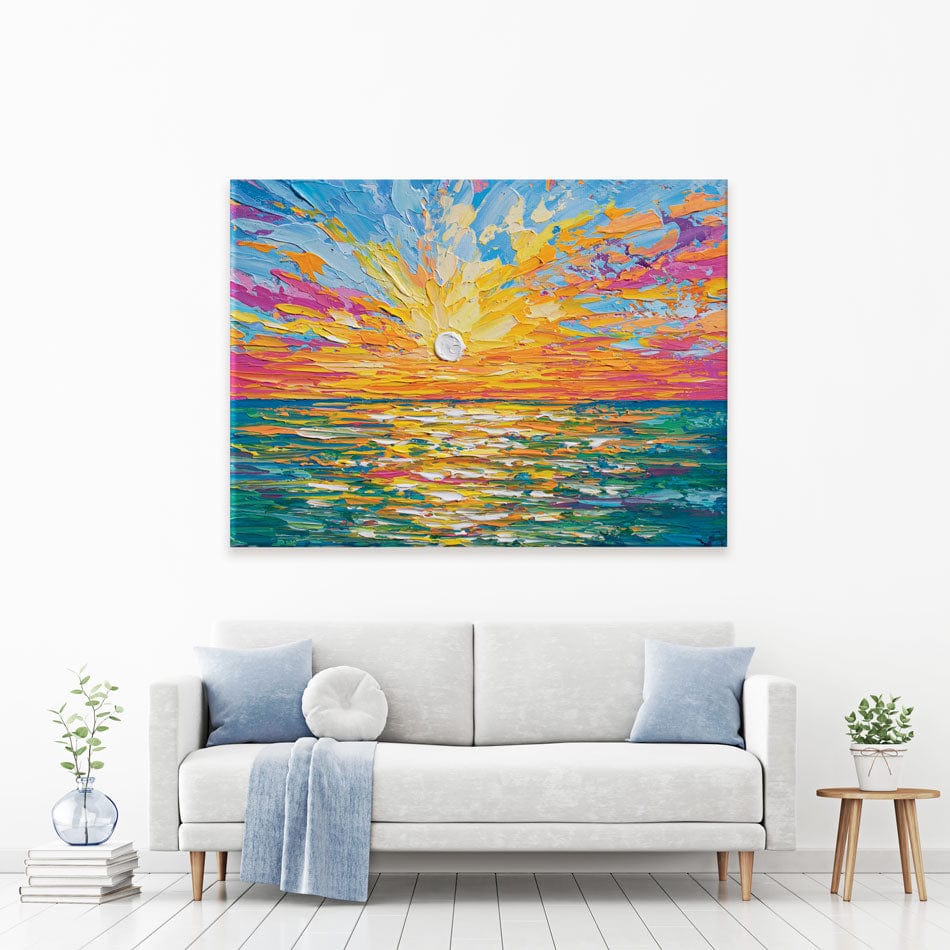 The Sun Is Setting Canvas Print wall art product Olga Tkachyk