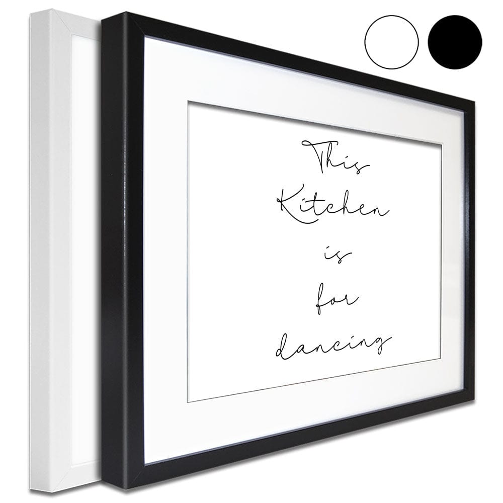 This Kitchen Is For Dancing Framed Art Print wall art product Art Print Shop