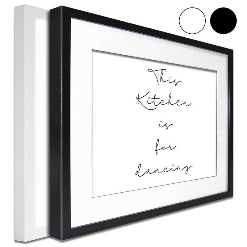 This Kitchen Is For Dancing Framed Art Print wall art product Art Print Shop