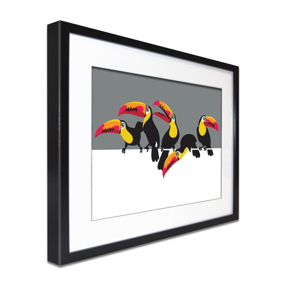 Toucan Party Framed Art Print wall art product Afishka / Shutterstock
