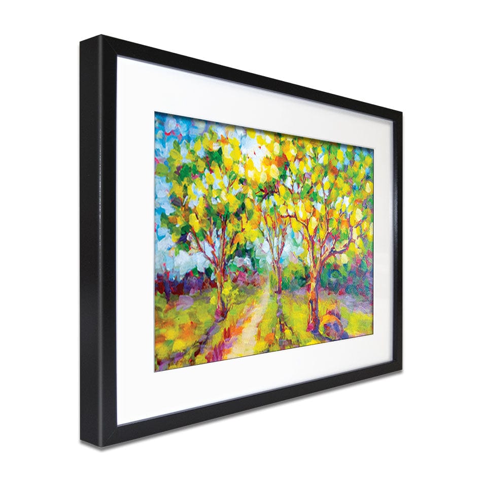 Trees In The Glow Of The Sun Framed Art Print wall art product Valenty / Shutterstock