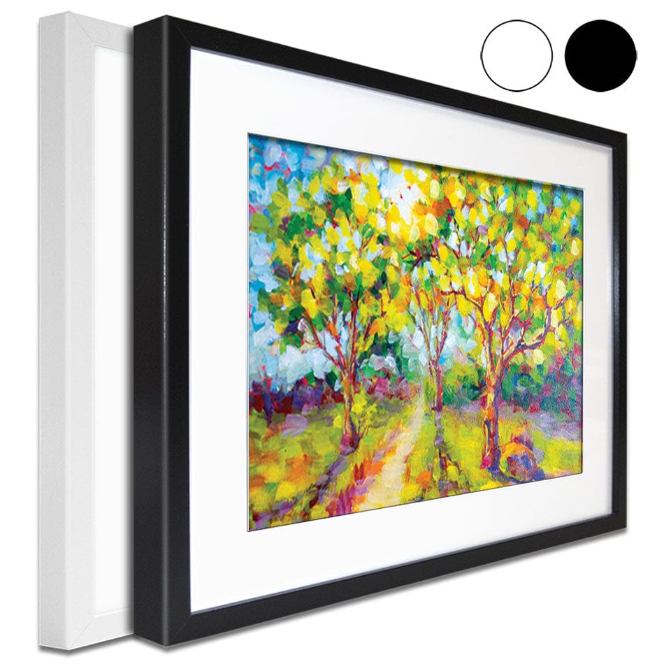 Trees In The Glow Of The Sun Framed Art Print wall art product Valenty / Shutterstock
