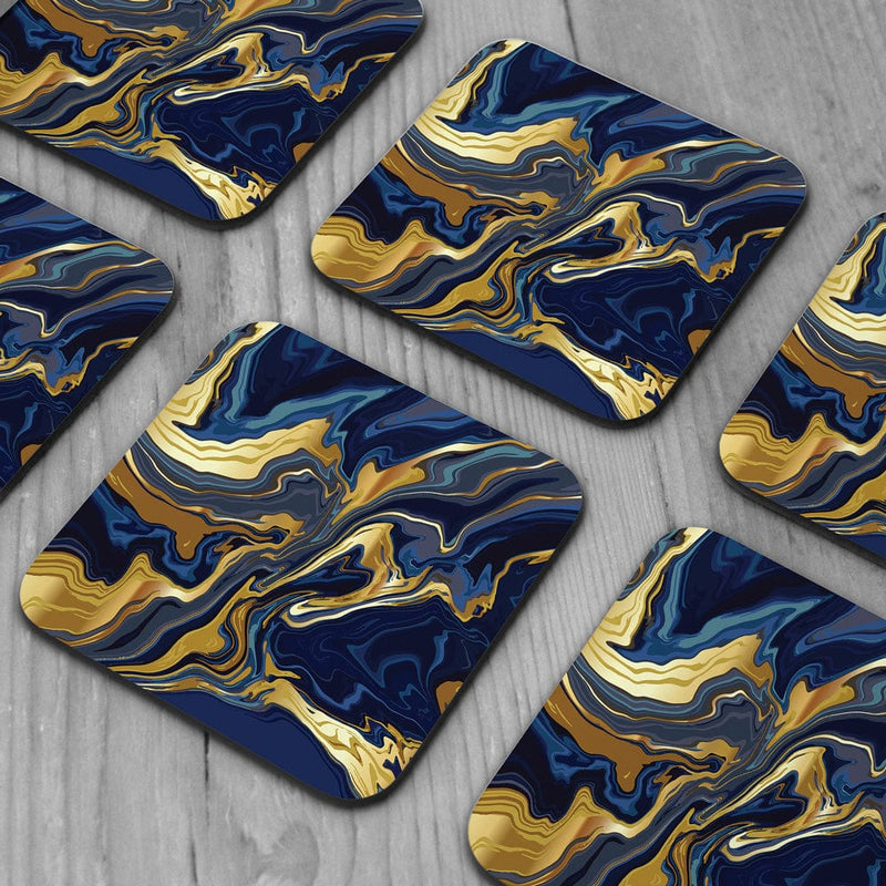 Vibrant Navy Marble Coaster Set wall art product vectortwins / Shutterstock