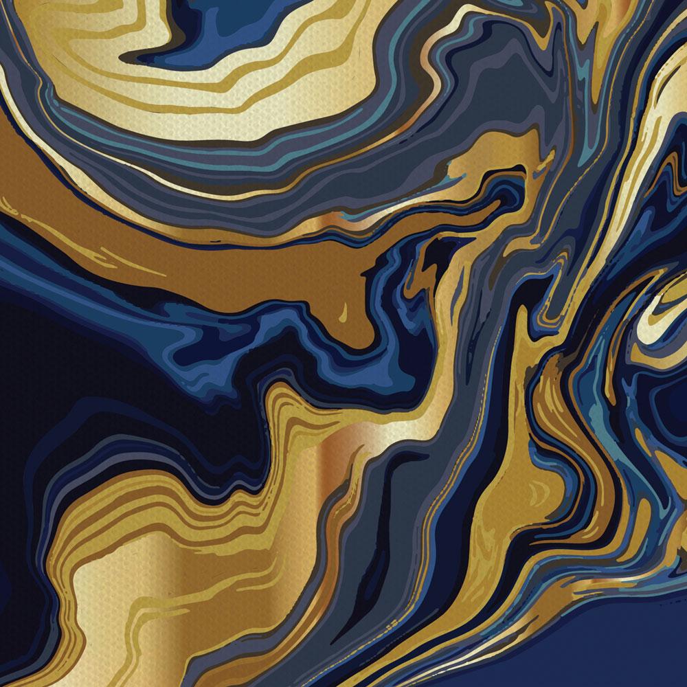 Vibrant Navy Marble Trio Canvas Print wall art product vectortwins / Shutterstock