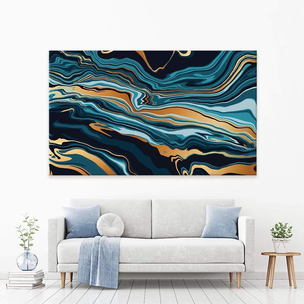 Vibrant Teal Marble Canvas Print wall art product vectortwins / Shutterstock
