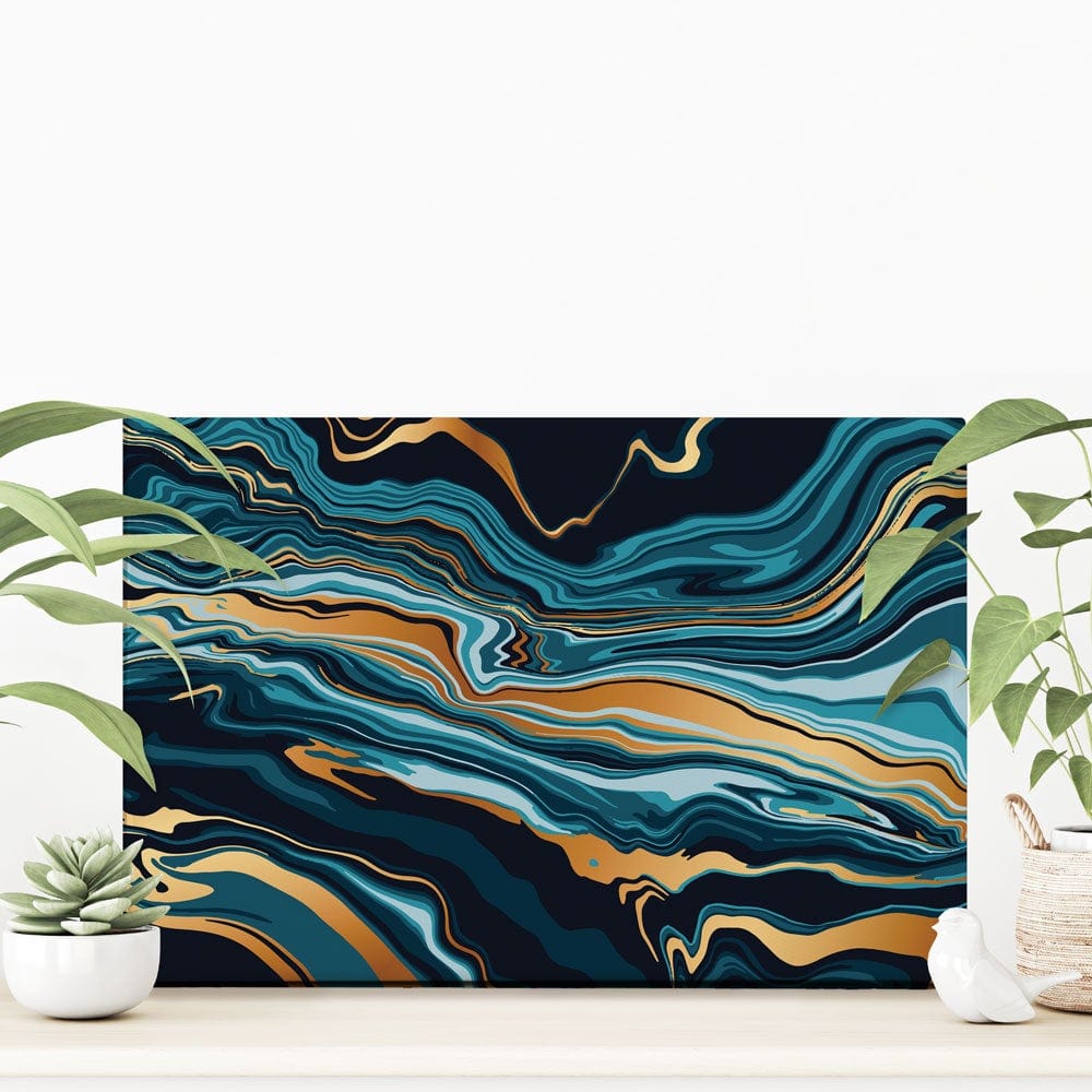 Vibrant Teal Marble Canvas Print wall art product vectortwins / Shutterstock