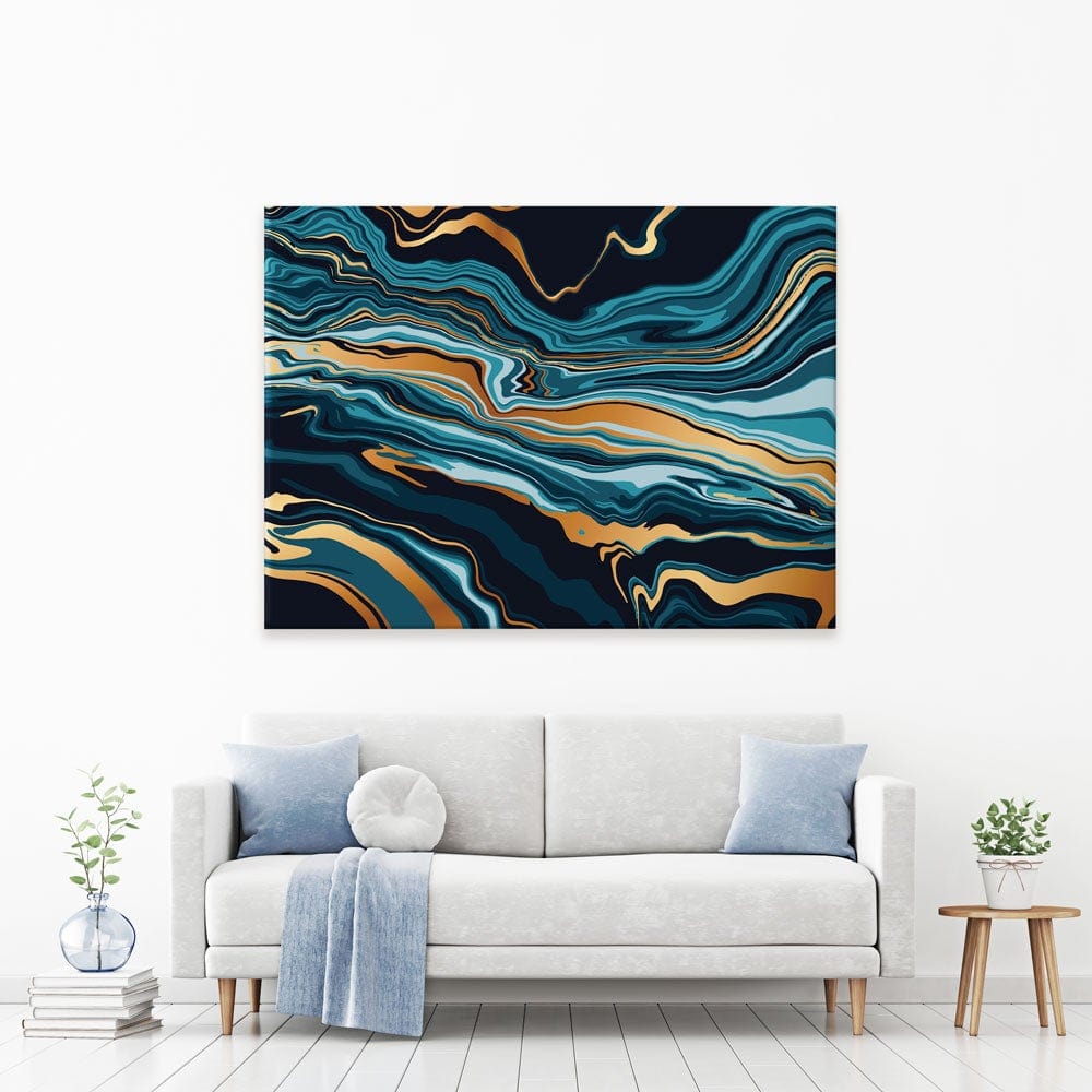 Vibrant Teal Marble Canvas Print wall art product vectortwins / Shutterstock