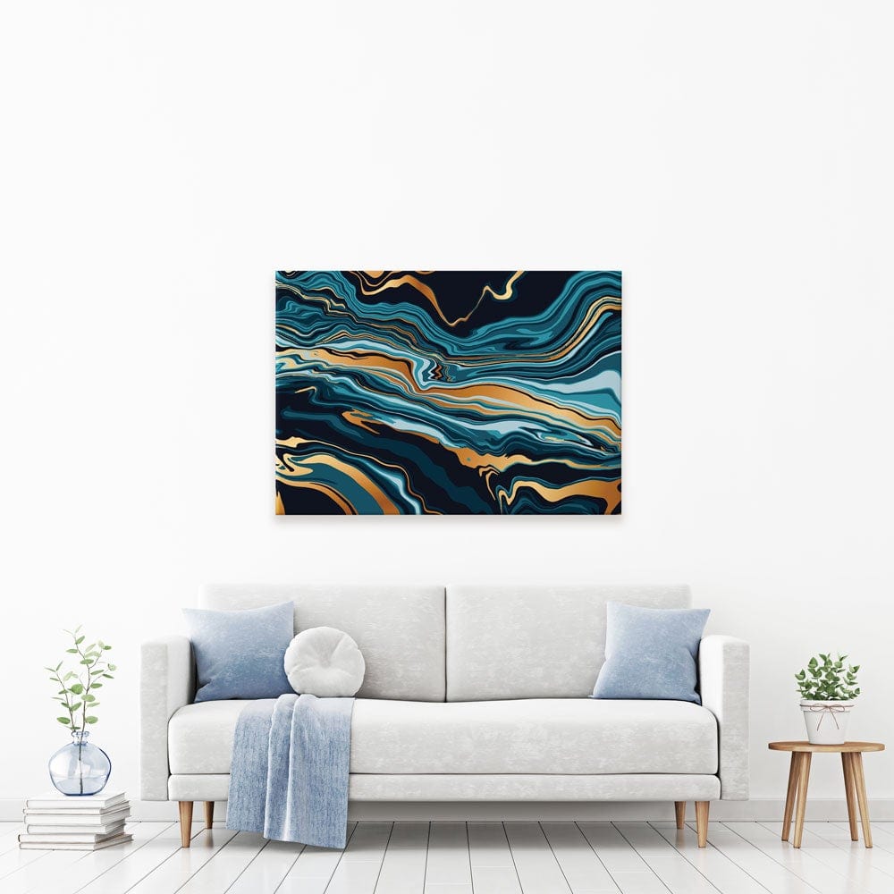 Vibrant Teal Marble Canvas Print wall art product vectortwins / Shutterstock