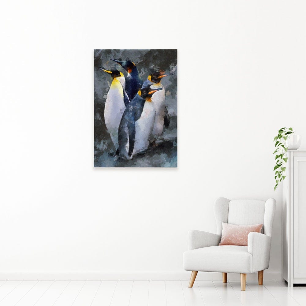 Waddle of Penguins Canvas Print wall art product Mohammadreza Zeidabadi / Shutterstock