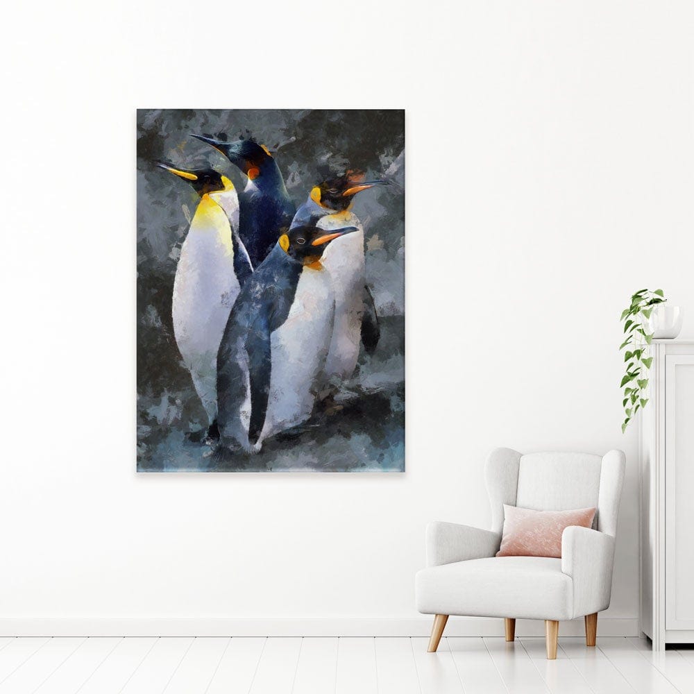 Waddle of Penguins Canvas Print wall art product Mohammadreza Zeidabadi / Shutterstock
