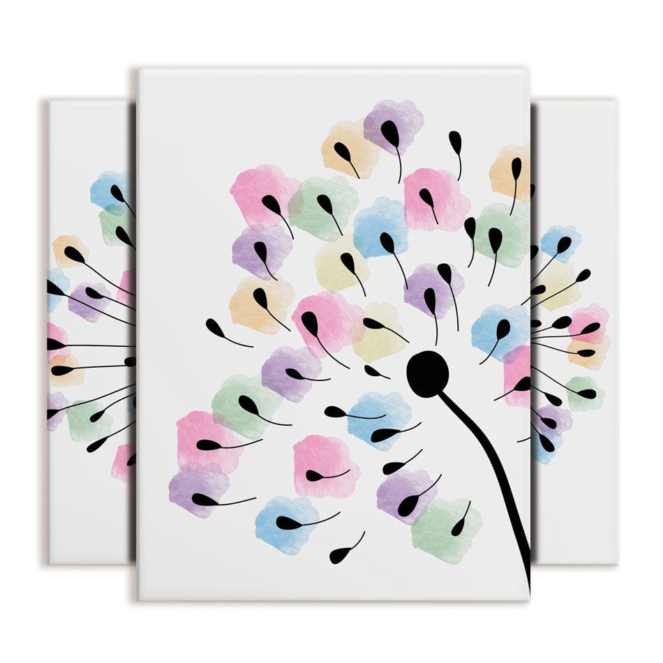 Watercolour Dandelion Seeds Trio Canvas Print wall art product TWINS DESIGN STUDIO / Shutterstock