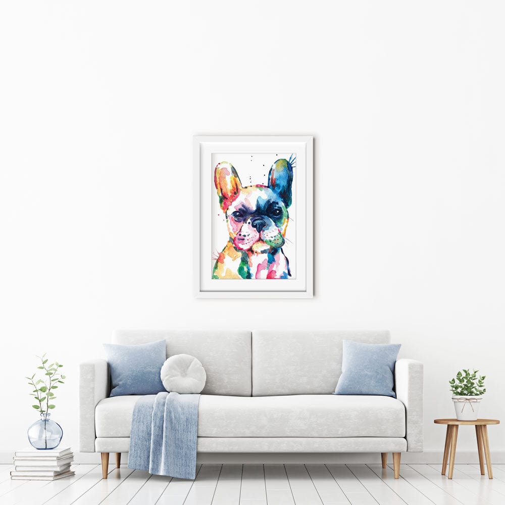 Watercolour Frenchie Framed Art Print wall art product Yuli_ya / Shutterstock