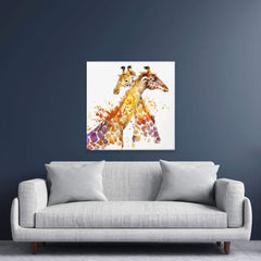Watercolour Giraffe Square Canvas Print wall art product Faenkova Elena / Shutterstock