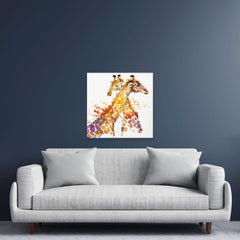 Watercolour Giraffe Square Canvas Print wall art product Faenkova Elena / Shutterstock
