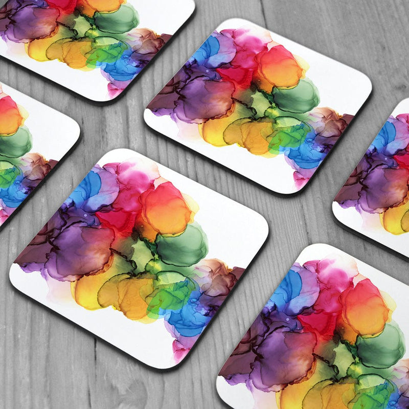 Watercolour Rainbow Curve Coaster Set wall art product Rudchenko Liliia / Shutterstock
