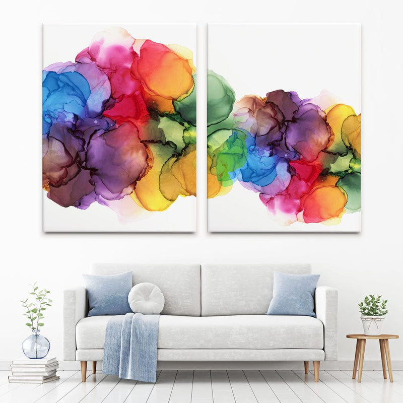 Watercolour Rainbow Curve Duo Canvas Print wall art product Rudchenko Liliia / Shutterstock