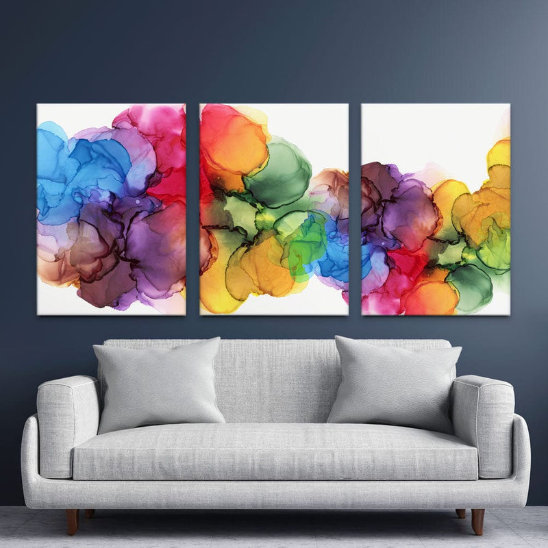 Watercolour Rainbow Curve Trio Canvas Print wall art product Rudchenko Liliia / Shutterstock