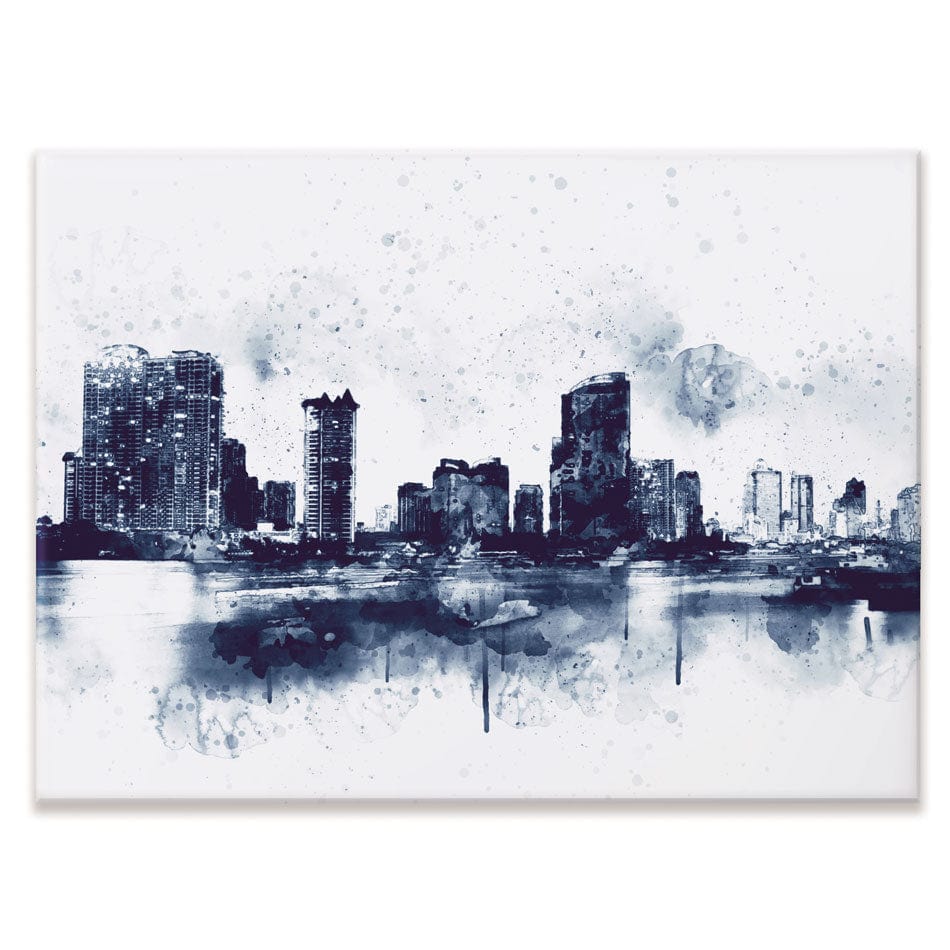 Watercolour Speckle Cityscape Canvas Print wall art product Nithid / Shutterstock