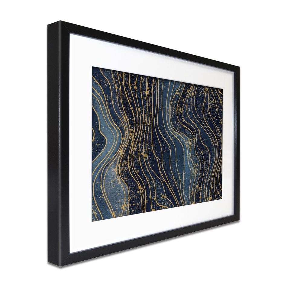 Wavy Navy Framed Art Print wall art product korkeng / Shutterstock